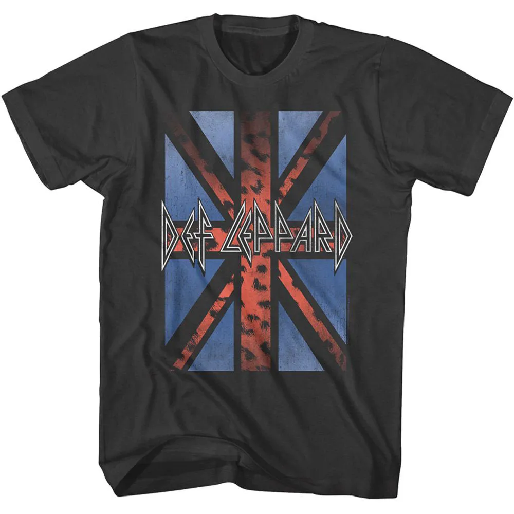 Def Leppard Leopard Flag 2 T-shirt sold by Rockabilia