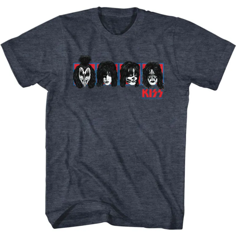 Kiss Squares T-shirt made by Rockabilia