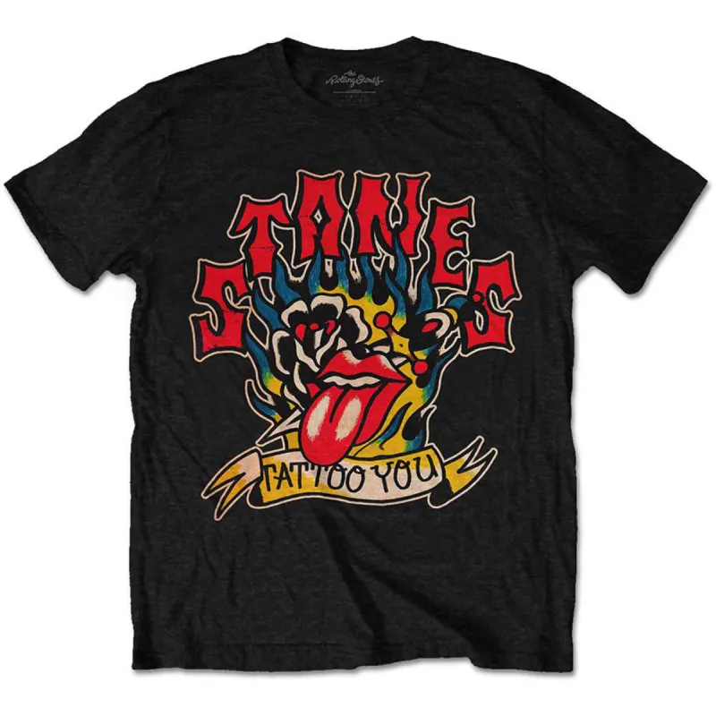 Tattoo You Blue Flames Slim Fit T-shirt sold by Rockabilia