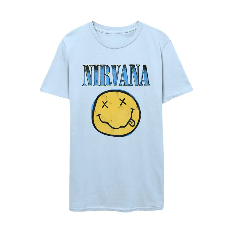 Xerox Smile Face Blue Slim Fit T-shirt sold by Rockabilia