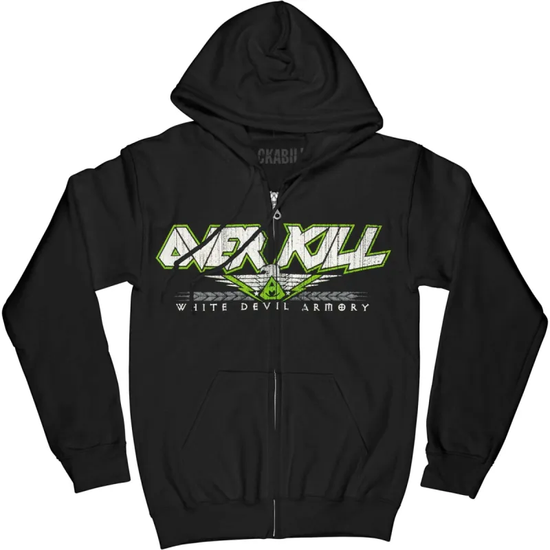 White Devil Zippered Hooded Sweatshirt sold by Rockabilia