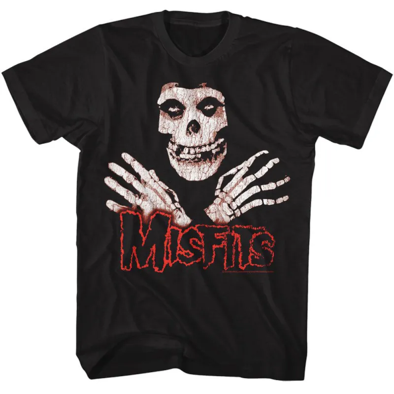 Misfits Skull Hands T-shirt made by Rockabilia