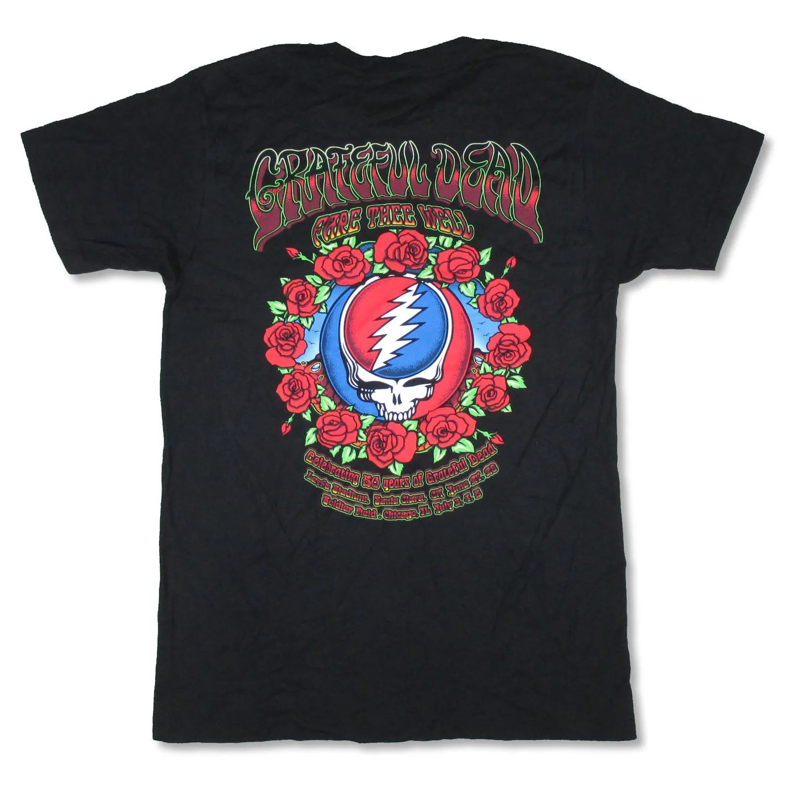 Grateful Dead Roses Santa Clara / Chicago Events T-shirt sold by Rockabilia product image thumbnail 2