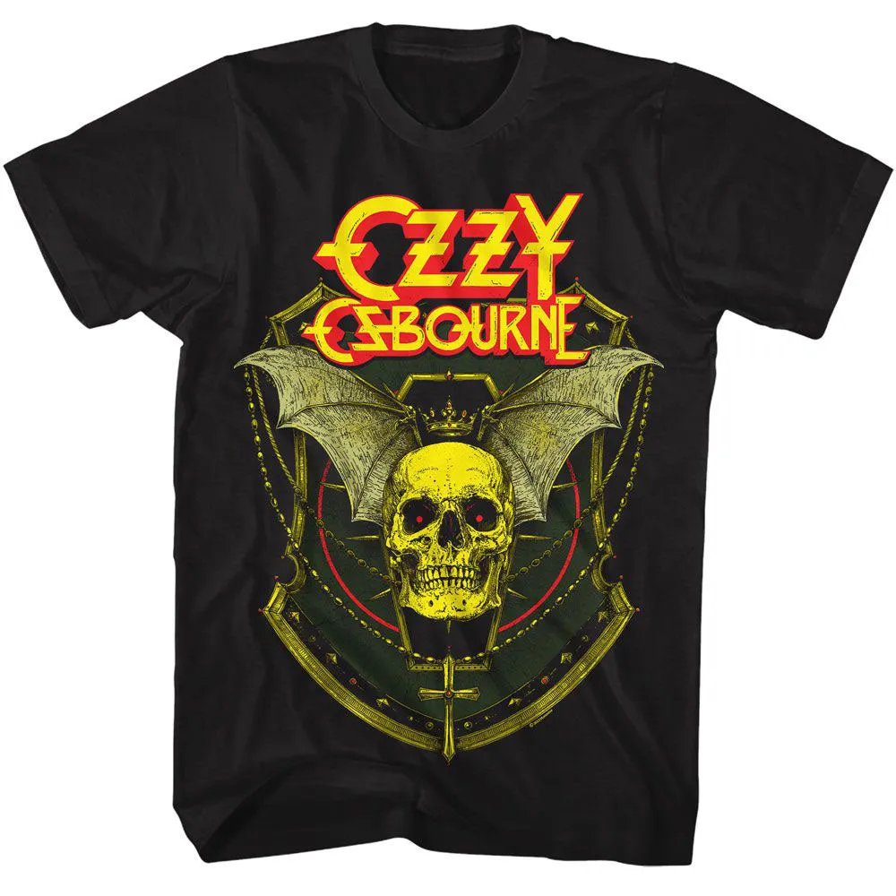 Ozzy Crowned Skull Winged T-shirt sold by Rockabilia