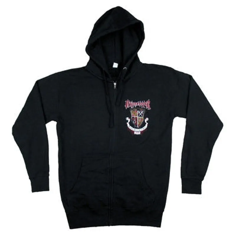 Shield Zippered Hooded Sweatshirt sold by Rockabilia