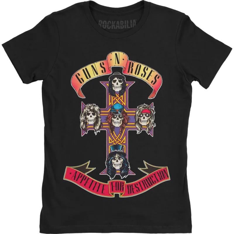 Appetite for Destruction (Retail Pack) Ladies T-Shirt Junior Top sold by Rockabilia