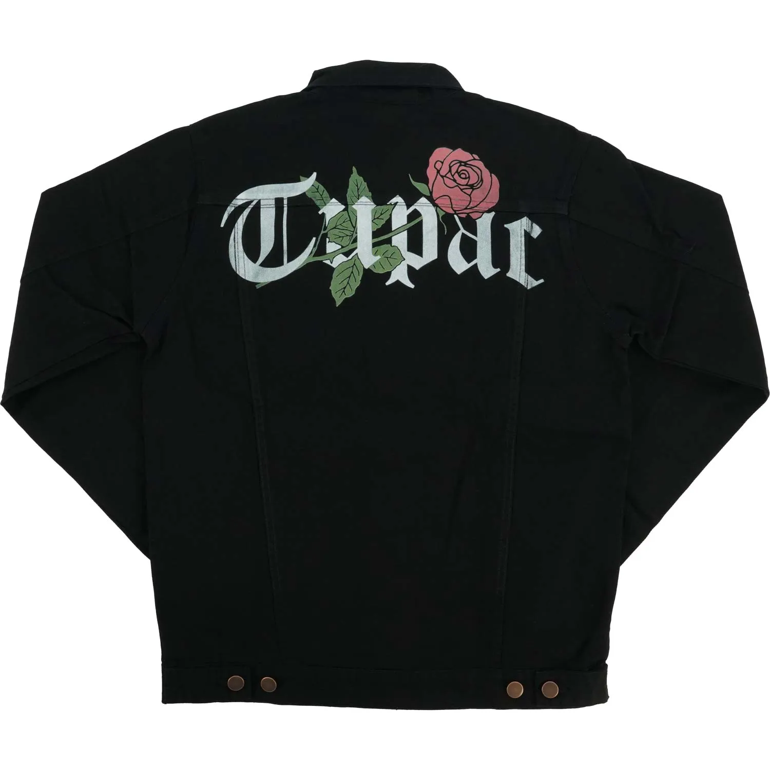 Floral Logo Black Denim Jacket Denim Jacket sold by Rockabilia product image thumbnail 2