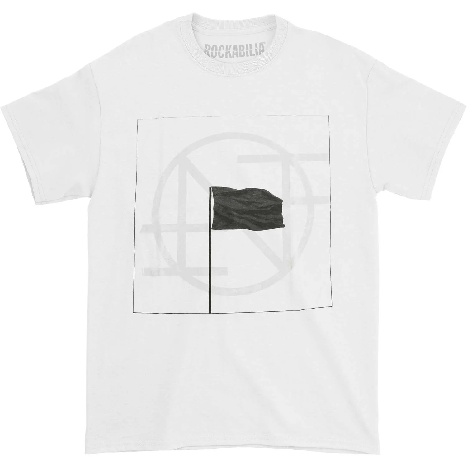 Black Flag (White) T-shirt sold by Rockabilia