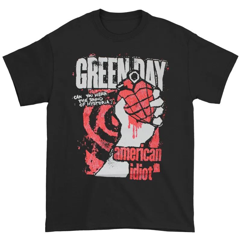 Can You Hear The Sound Of Hysteria? american idiot Spiral Arm T-shirt sold by Rockabilia