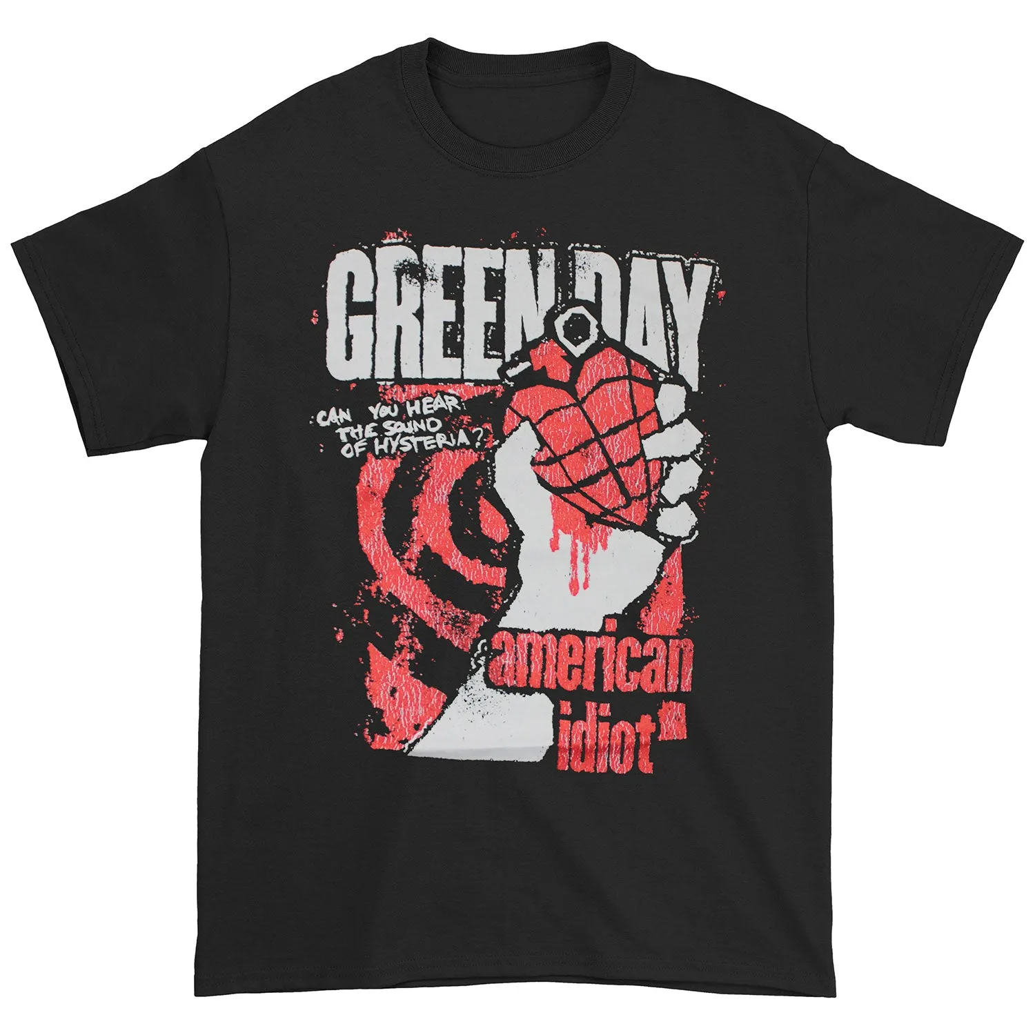 Can You Hear The Sound Of Hysteria? american idiot Spiral Arm T-shirt sold by Rockabilia