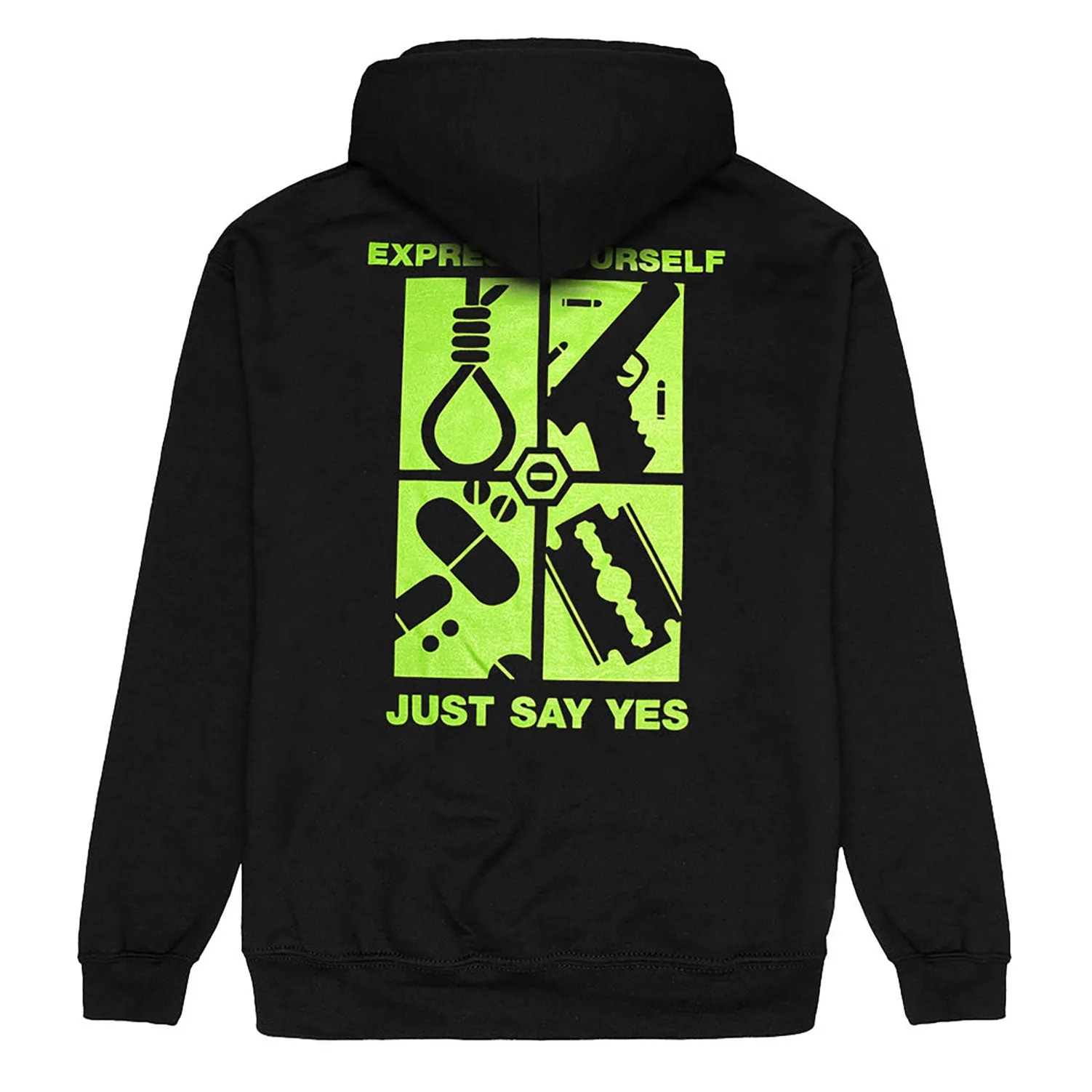 Just Say Yes Hooded Sweatshirt sold by Rockabilia product image thumbnail 2