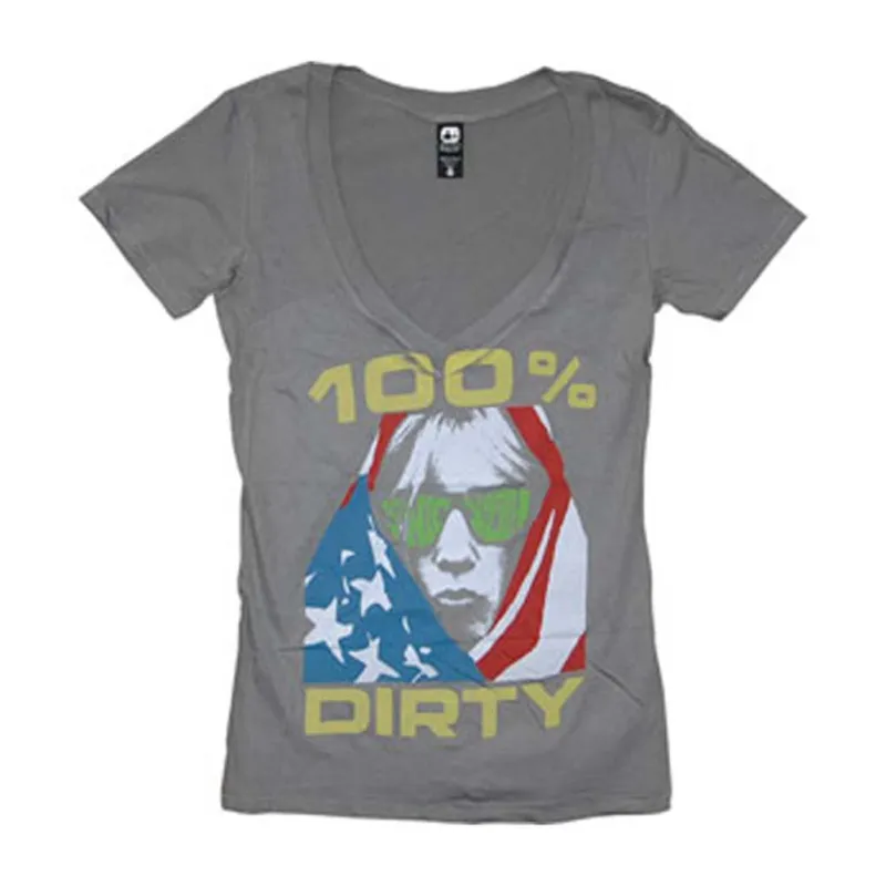 Girl's 100% Dirty V-neck Junior Top sold by Rockabilia