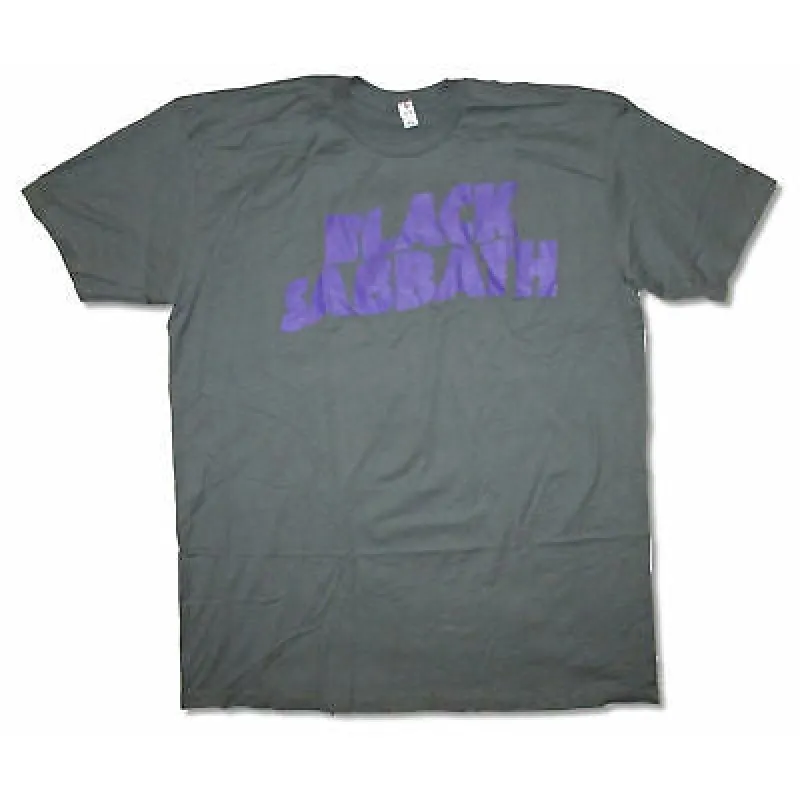 Purple Logo On Grey T-shirt sold by Rockabilia