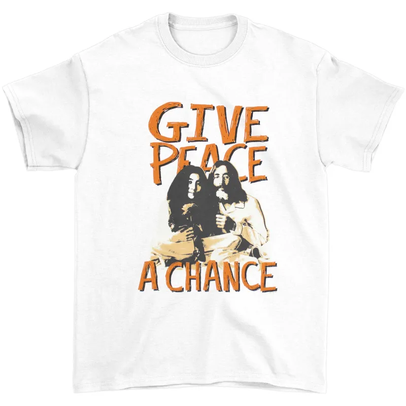 John Lennon & Yoko Ono Give Peace A Chance T-shirt sold by Rockabilia