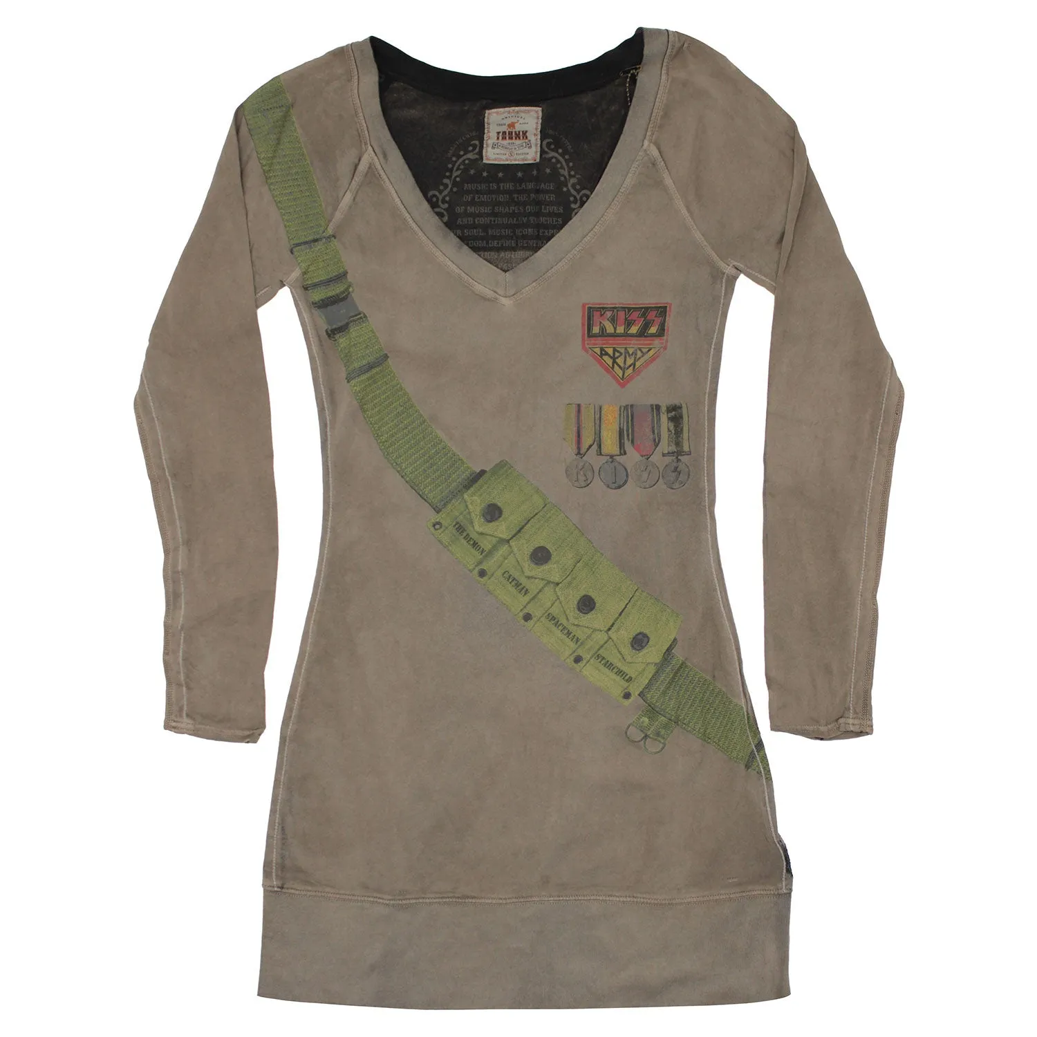KISS Army Mock Uniform Junior Top sold by Rockabilia