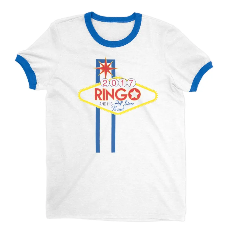 2017 Ringo And His All Stars Band Ringer T-shirt made by Rockabilia