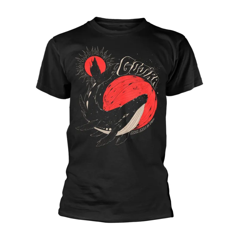 Whale Sun Moon (black Organic) T-shirt sold by Rockabilia