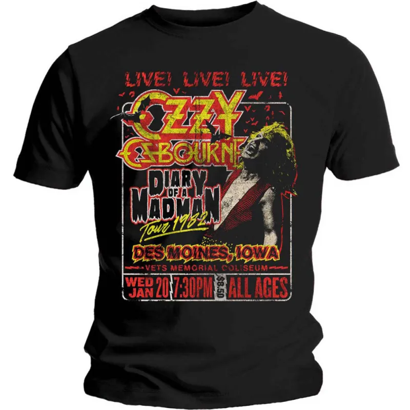 Diary of a Madman Tour Slim Fit T-shirt sold by Rockabilia