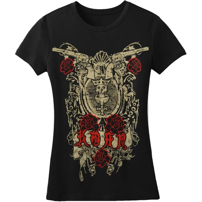 Pistol And Roses Soft Junior Top sold by Rockabilia