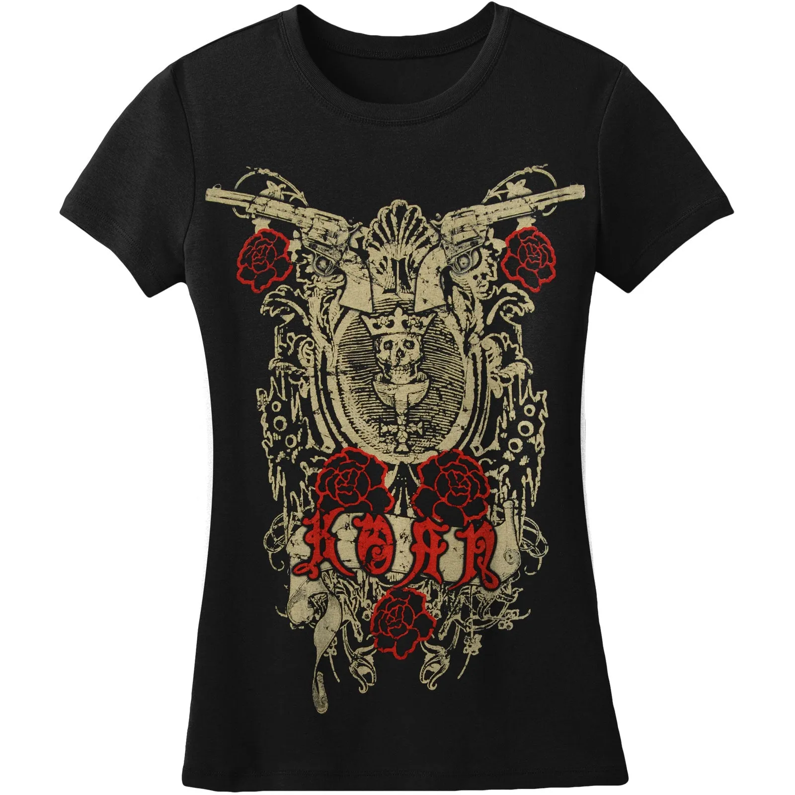 Pistol And Roses Soft Junior Top sold by Rockabilia