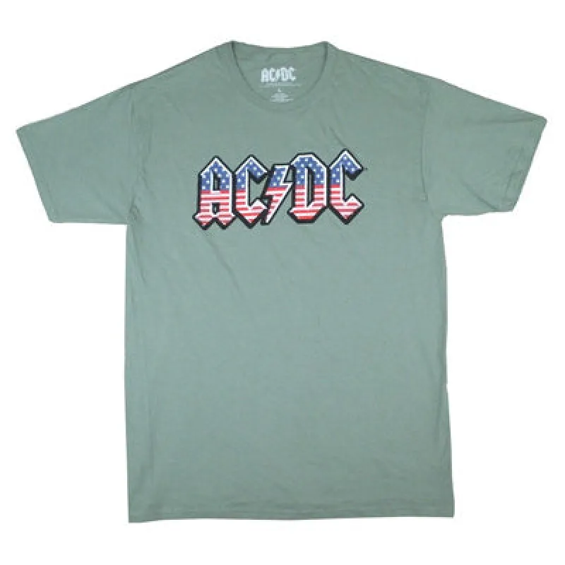 Old Glory on Sage Green Tee T-shirt sold by Rockabilia
