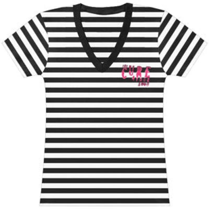 Stripes V-Neck Tissue Junior Top sold by Rockabilia
