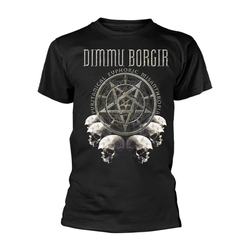 Puritanical Euphoric Misanthropia (skulls) T-shirt sold by Rockabilia