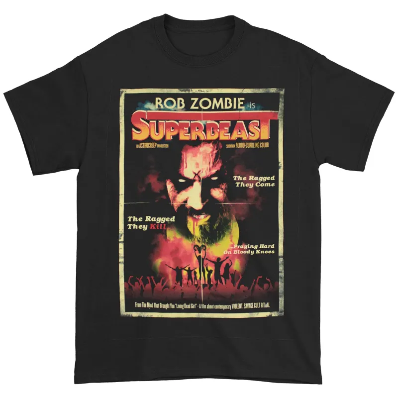 Superbeast Movie Poster Slim Fit T-shirt sold by Rockabilia
