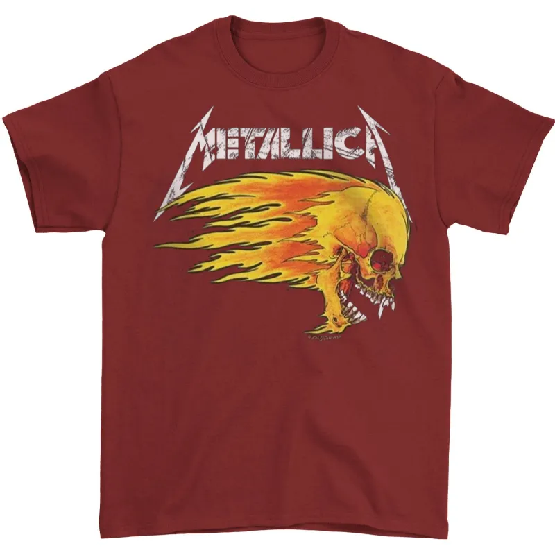 Flaming Skull T-shirt sold by Rockabilia