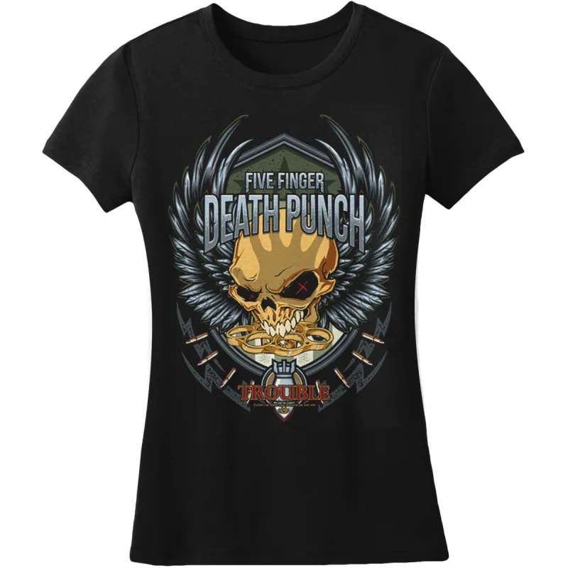 Trouble Ladies Tee Junior Top sold by Rockabilia