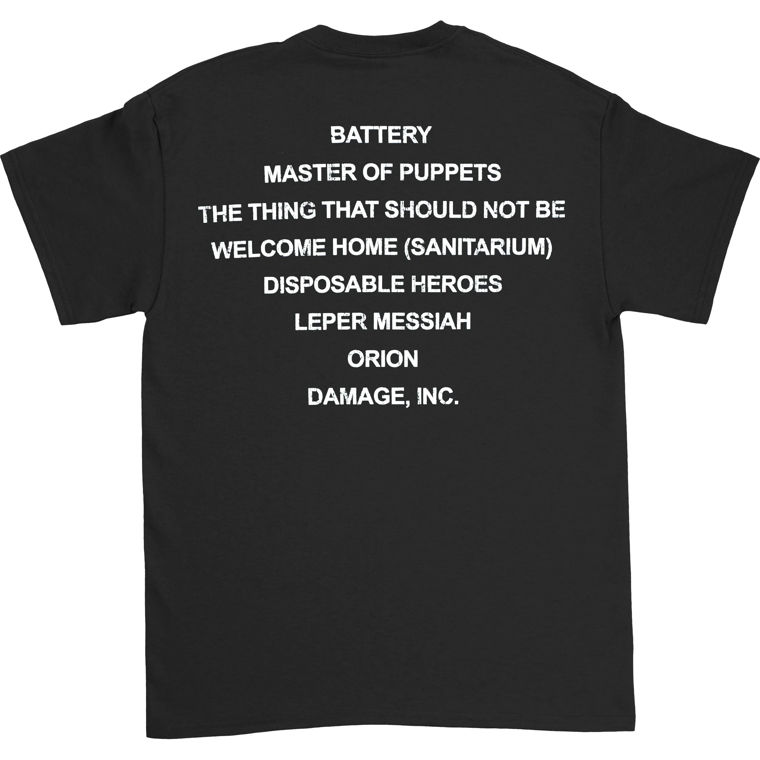 Metallica Master of Puppets Album Tracklisting T-shirt sold by Rockabilia product image thumbnail 2