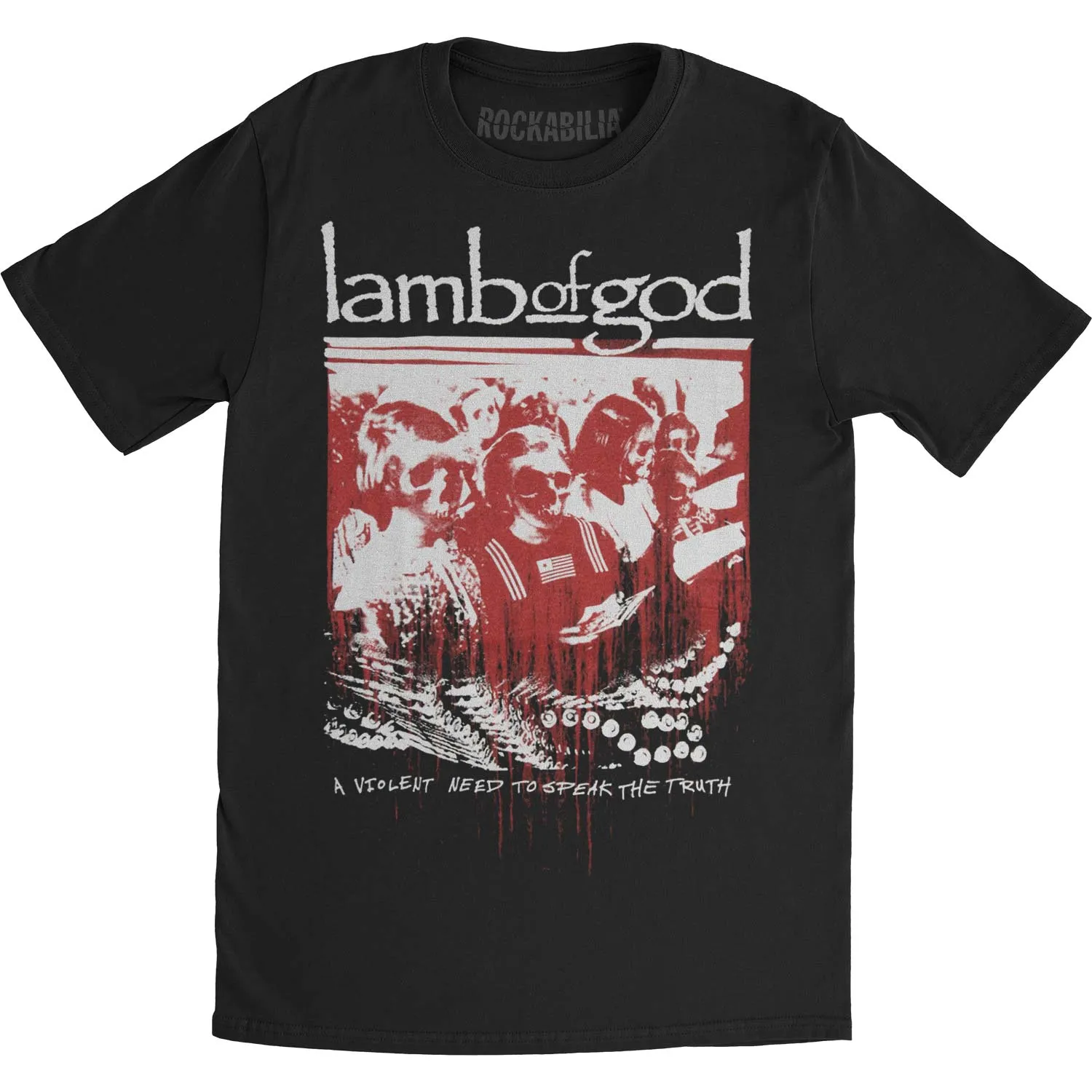 Lamb Of God Enough Is Enough Slim Fit T-shirt sold by Rockabilia