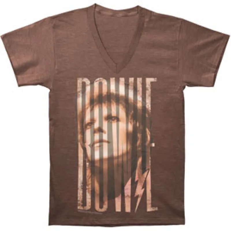 Bolt V-Neck Collar Slim Fit T-shirt sold by Rockabilia