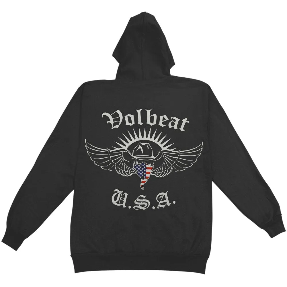 USA Zippered Hooded Sweatshirt sold by Rockabilia product image thumbnail 2