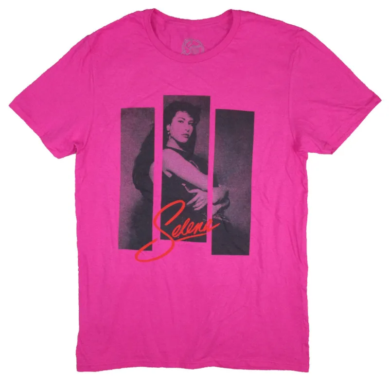 3 Strips Photo On Pink Tee T-shirt sold by Rockabilia