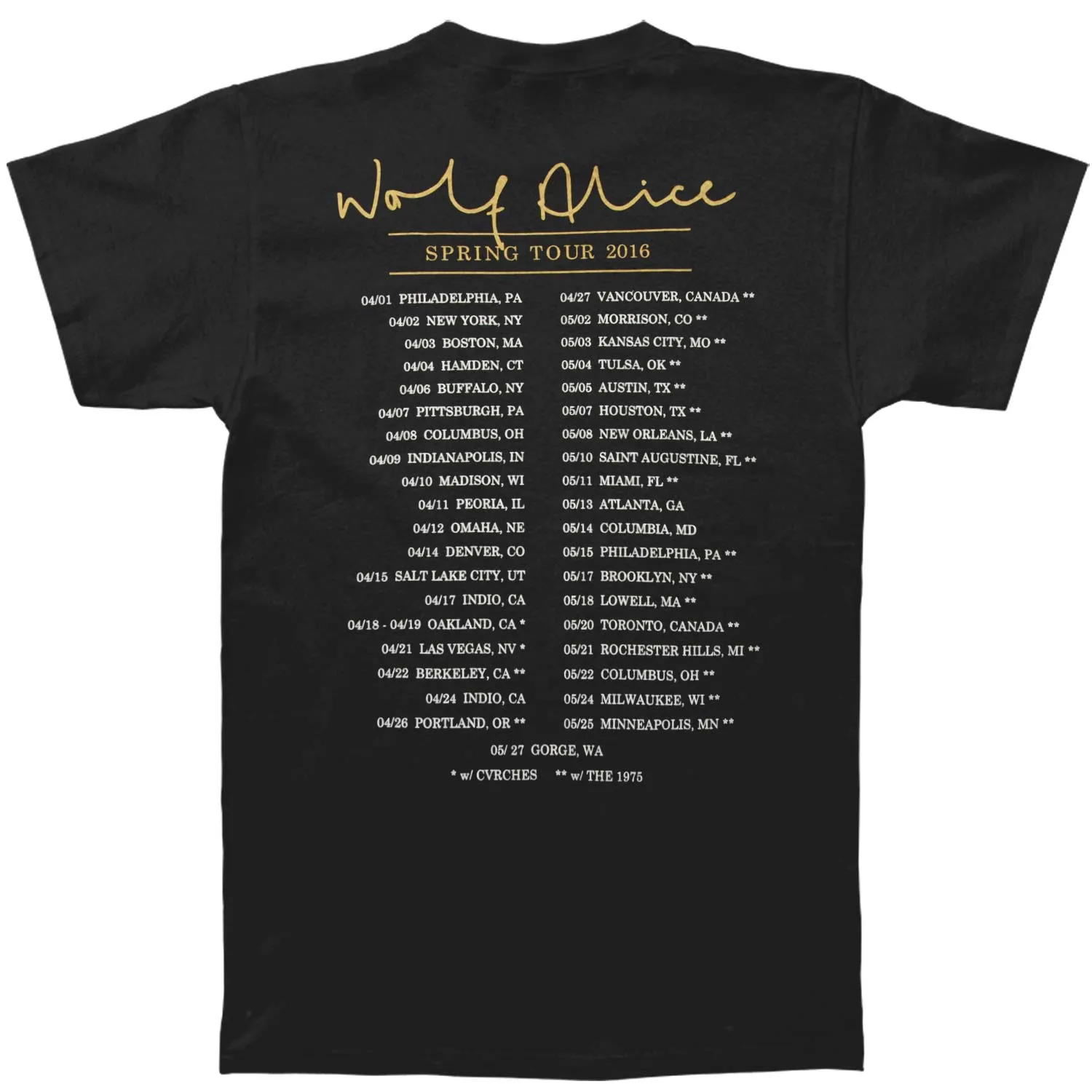 2016 Spring Tour T-shirt sold by Rockabilia product image thumbnail 2