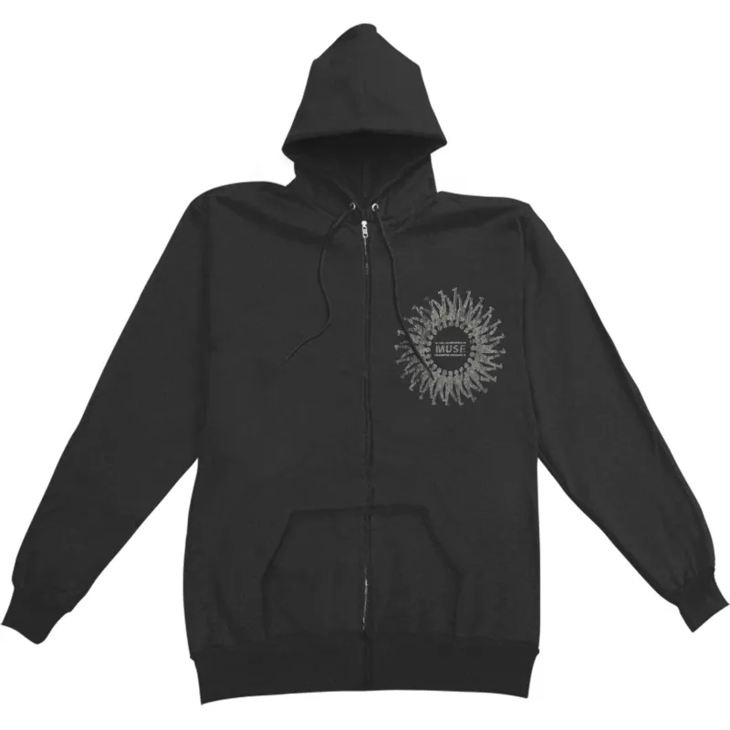 Spiral Zippered Hooded Sweatshirt sold by Rockabilia