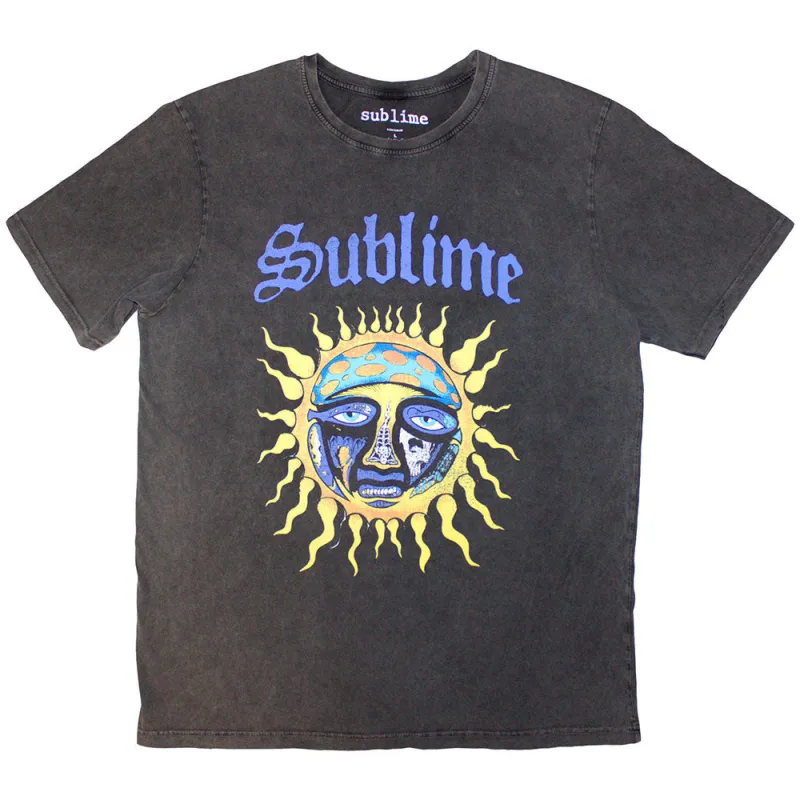 Sun Logo Stone Wash T-shirt sold by Rockabilia
