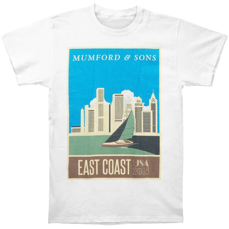 East Coast 2013 Tour Super Soft White Tee Slim Fit T-shirt sold by Rockabilia