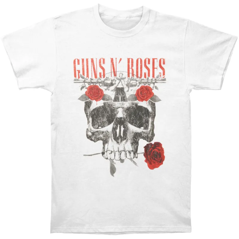 Red Roses Super Soft Off-White (Only 2X Left) Slim Fit T-shirt sold by Rockabilia