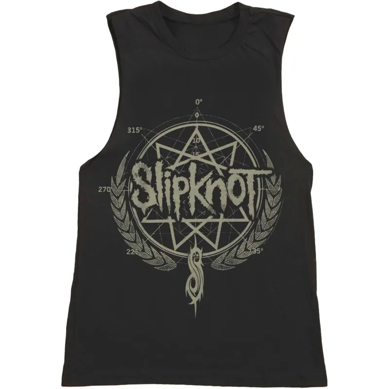 Pentagram Star Wreath Womens Tank sold by Rockabilia