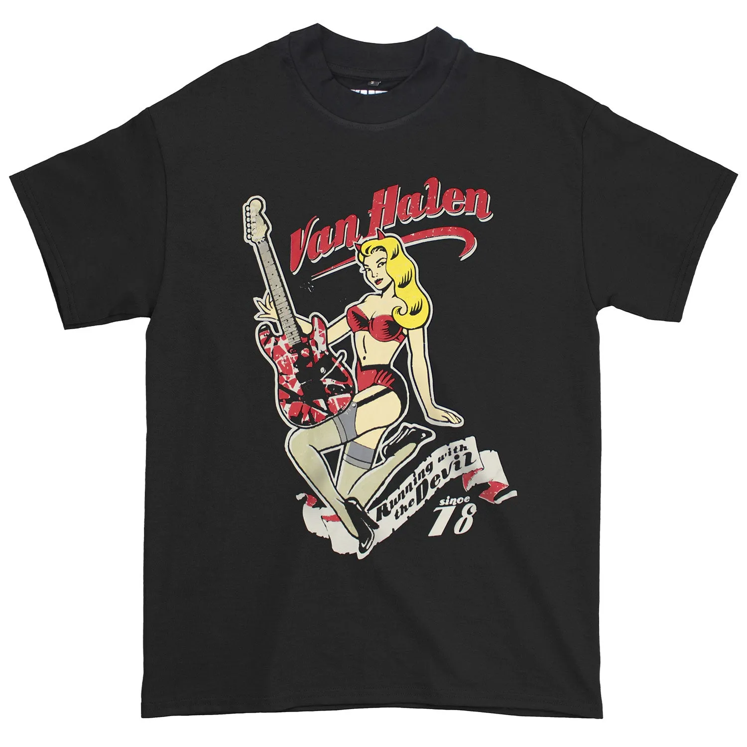 Van Halen Running With The Devil Oversized Boxy Tee Vintage T-shirt sold by Rockabilia