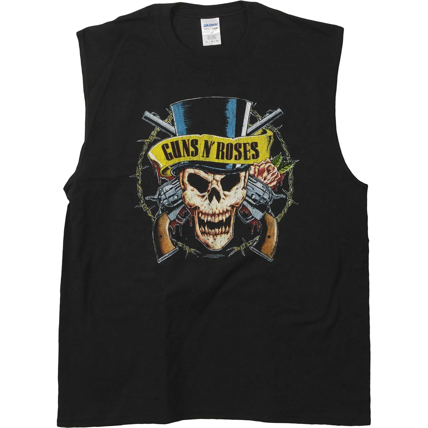 Top Hat Sleeveless Muscle Tee T-shirt sold by Rockabilia
