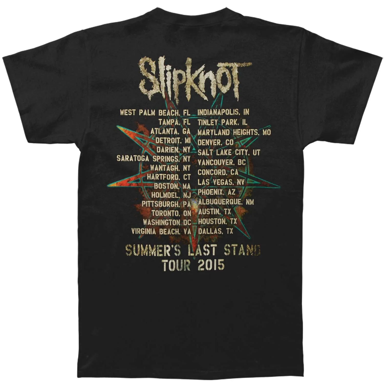 Rusted Frame Summer 2015 Tour T-shirt sold by Rockabilia product image thumbnail 2