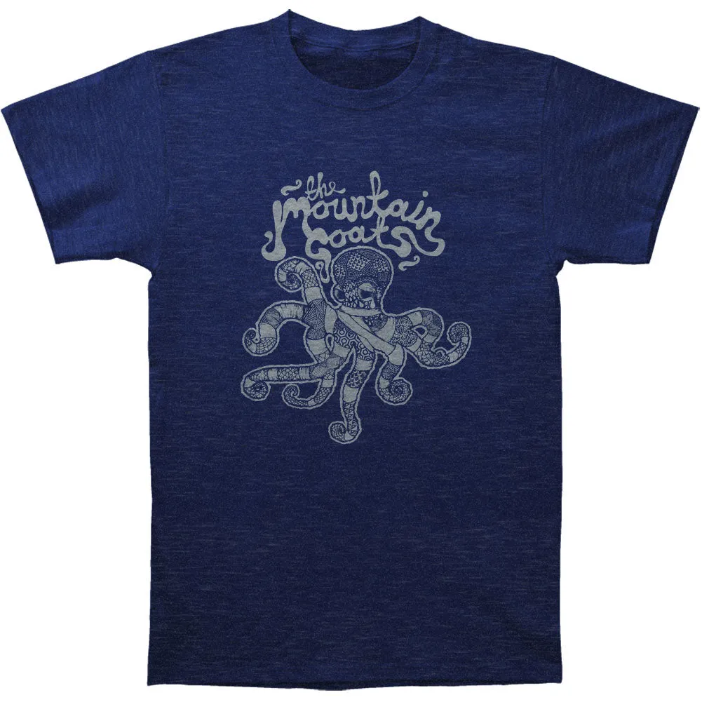 Octopus on Indigo Slim Fit T-shirt sold by Rockabilia