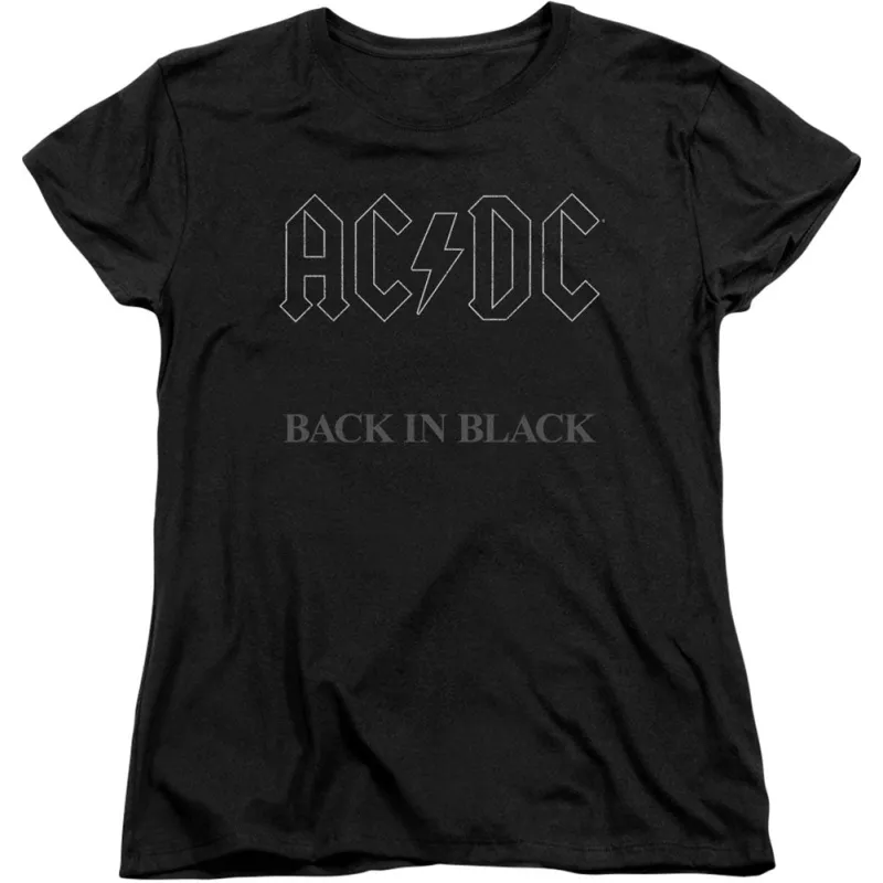 Back In Black Womens T-shirt sold by Rockabilia
