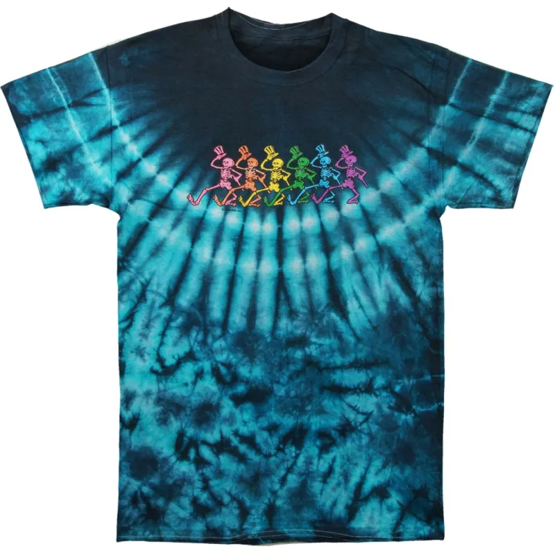 Dancing Skeletons Tie Dye T-shirt made by Grateful Dead
