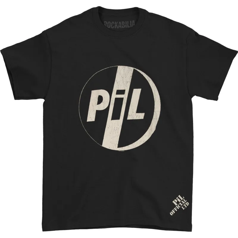 Distressed White Logo On Black Tee T-shirt made by Rockabilia