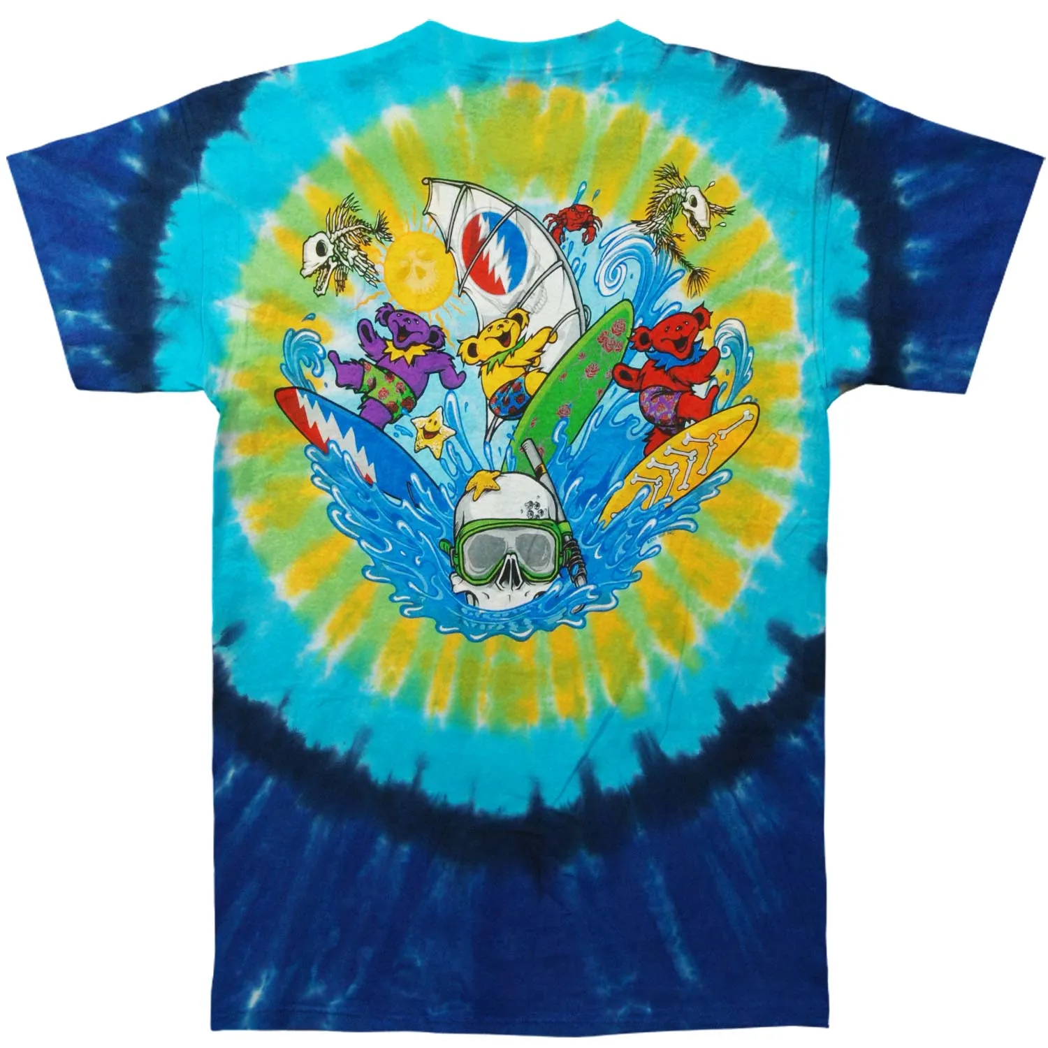 Beach Bear Bingo Tie Dye T-shirt sold by Rockabilia product image thumbnail 2