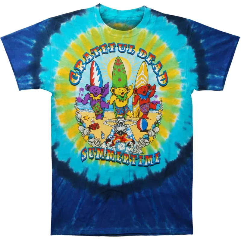 Beach Bear Bingo Tie Dye T-shirt sold by Rockabilia
